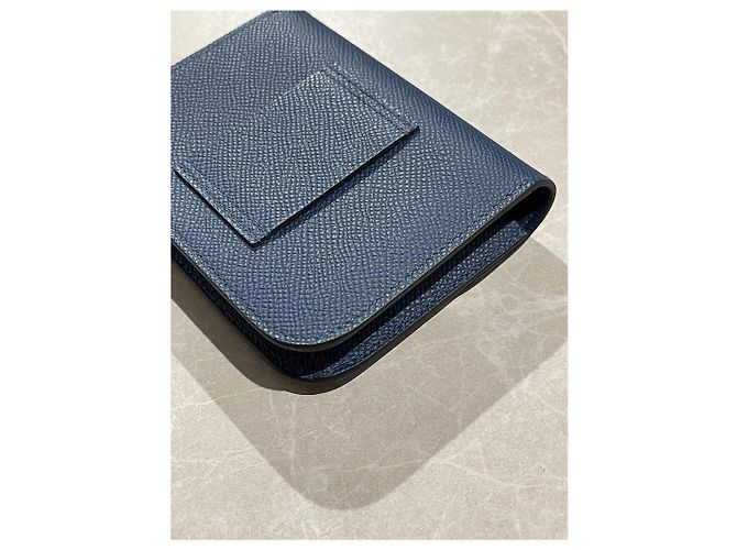Constance Hermès HERMES Wallets T.  Leather Blue - view 8