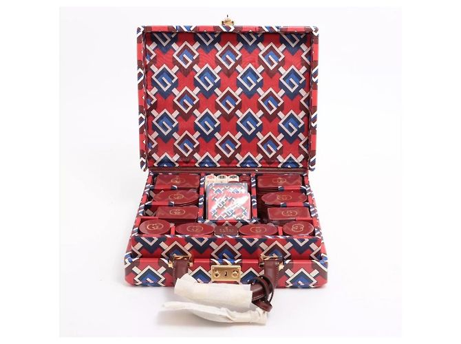 Gucci Poker Set Briefcase Geometric G Red - view 4