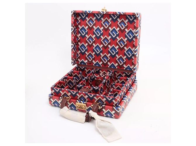 Gucci Poker Set Briefcase Geometric G Red - view 6