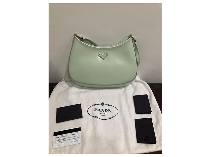Borsa a mano Prada Cleo in pelle verde - vista 2