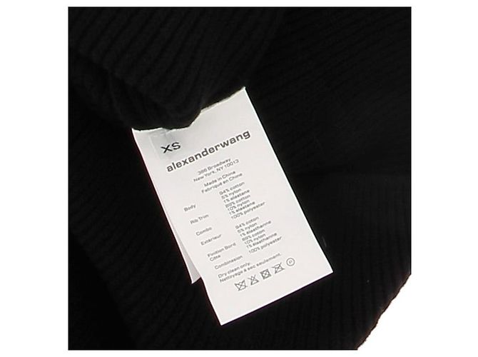 ALEXANDER WANG Strick T.International XS Baumwolle Schwarz - Ansicht 7