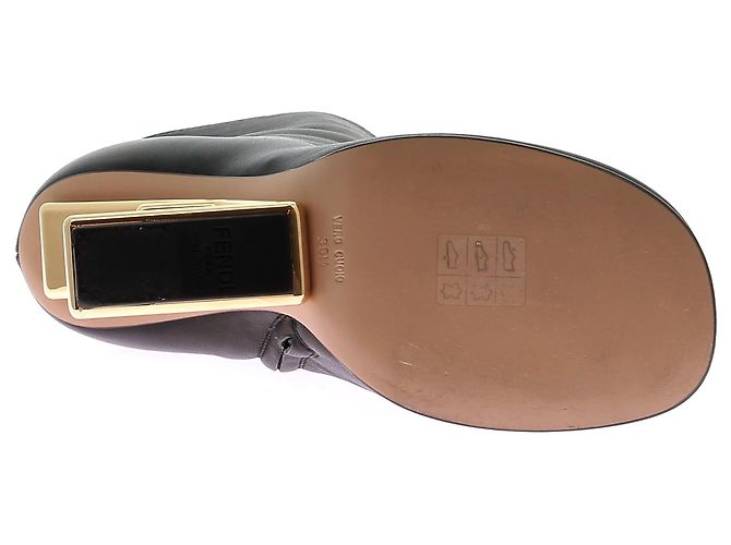 Botines FENDI T.EU 36.5 Cuero Negro - vista 8