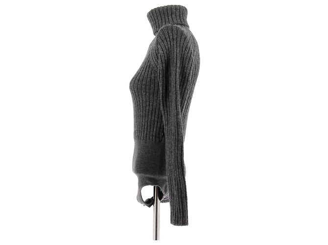 LOUIS VUITTON Strickwaren T.FR 38 Wolle Grau - Ansicht 4
