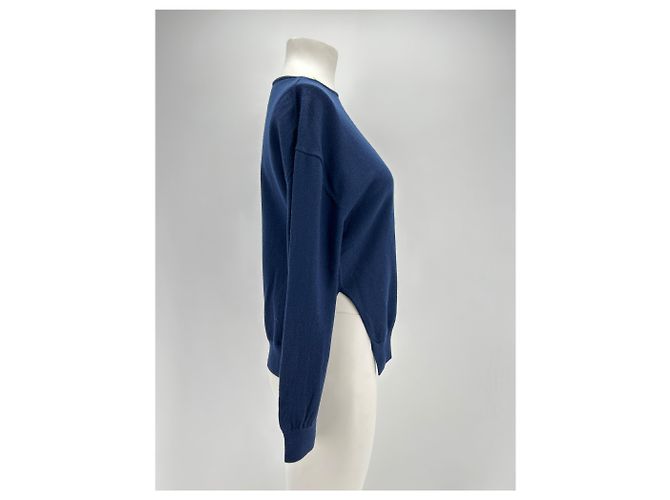 LAURENCE BRAS Strickwaren T.FR 36 Wolle Marineblau - Ansicht 3
