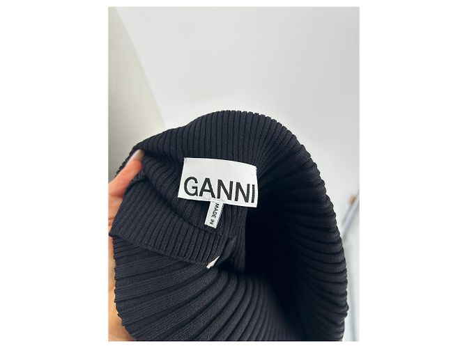 GANNI Tops T.International M Polyester Schwarz - Ansicht 5