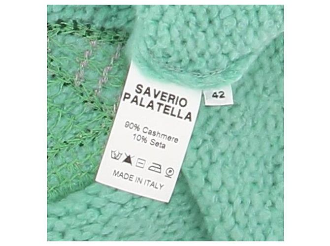 Autre Marque SAVERIO PALATELLA Strickwaren T.IT 42 Kaschmir Grün - Ansicht 6