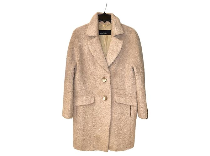 Abrigo esponjoso de lana de alpaca Marc Cain Beige - vista 3