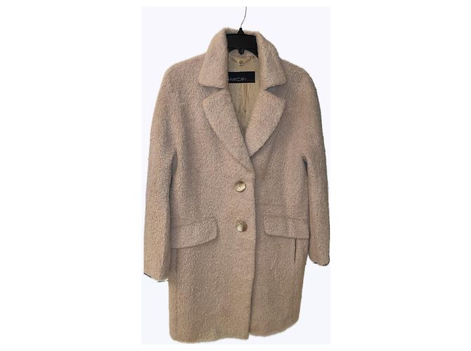 Abrigo esponjoso de lana de alpaca Marc Cain Beige - vista 4