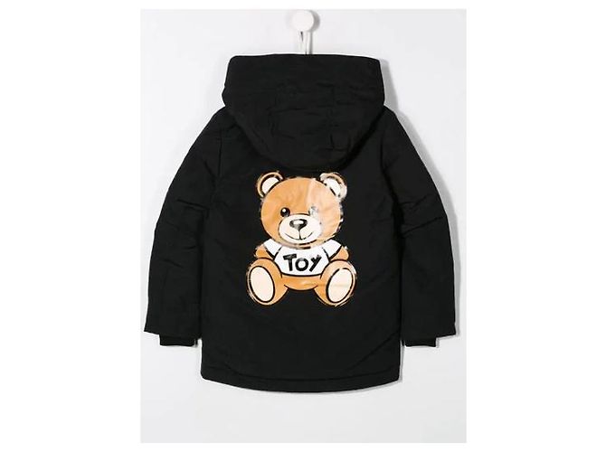 Veste à capuche matelassée pour adolescent MOSCHINO Noir - vue 2