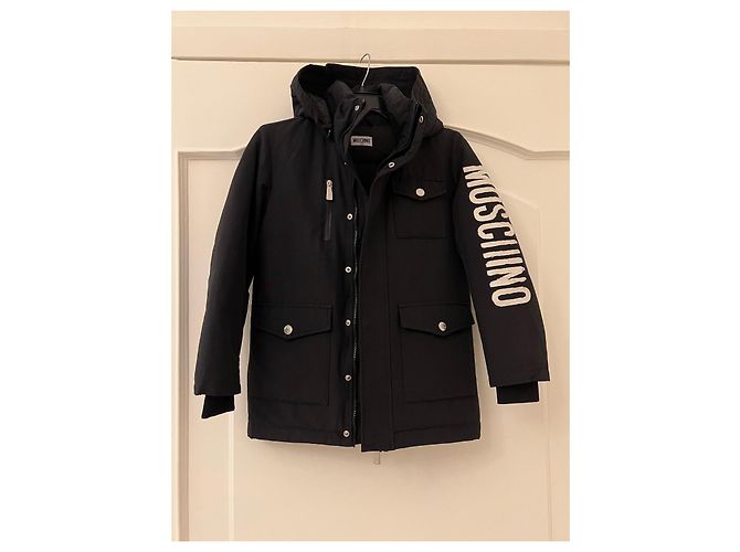 Veste à capuche matelassée pour adolescent MOSCHINO Noir - vue 3