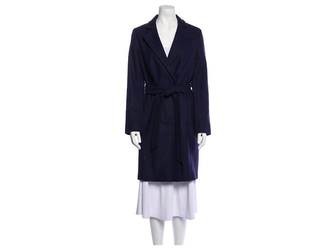 Abrigo trench de lana Escada Azul marino - vista 2