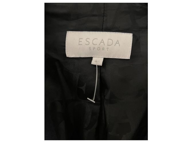 Abrigo trench de lana Escada Azul marino - vista 5