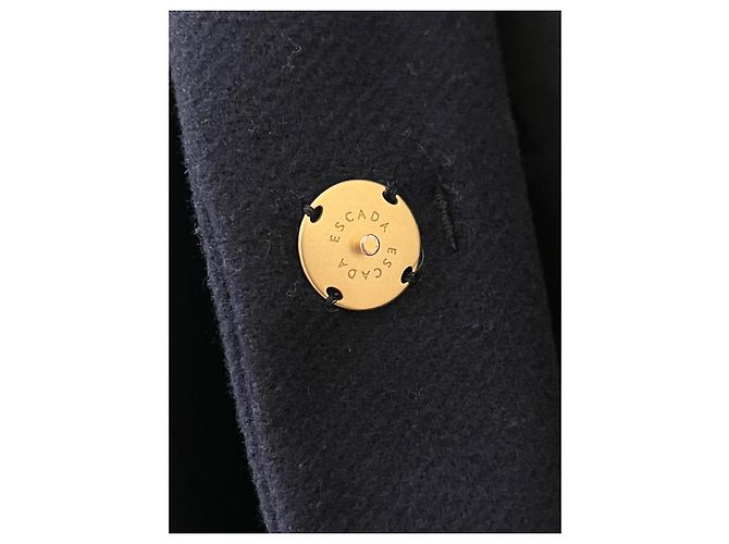 Abrigo trench de lana Escada Azul marino - vista 6