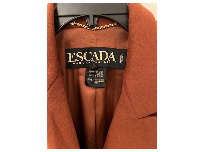 Chaqueta de cachemira vintage Escada Margaretha Ley Castaño - vista 5
