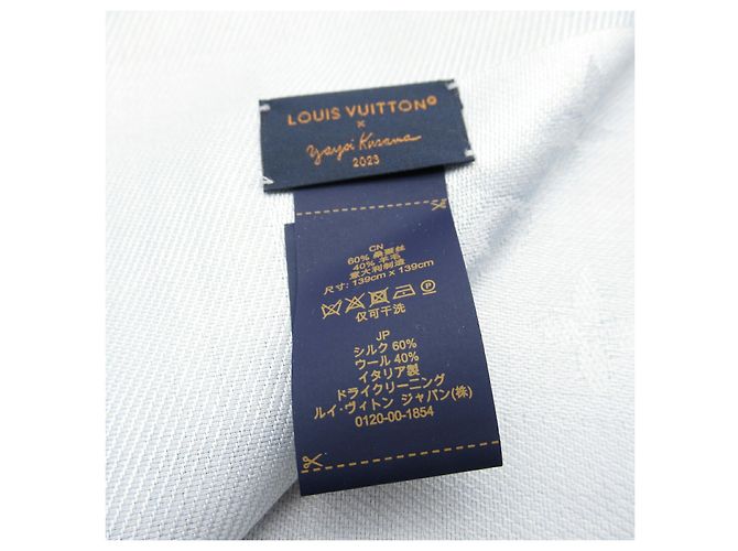 Sciarpa in seta LV×YK 140 Zucca Louis Vuitton Grigio - vista 5