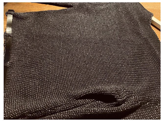 Cinto de suéter e punhos logo cc Chanel Preto Prata Cinza antracite - vista 6