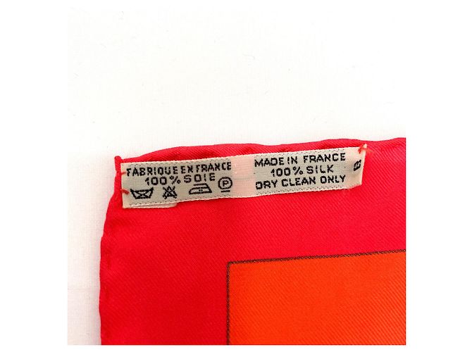 Hermès Bufanda de seda Hermes HELLO DOLLY Roja - vista 4