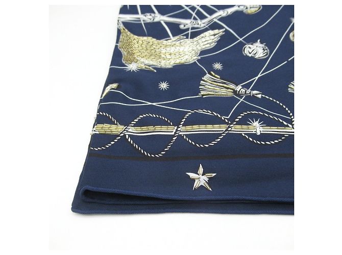 Hermès Bufanda de seda Hermes Chorus Stellarum Azul - vista 3