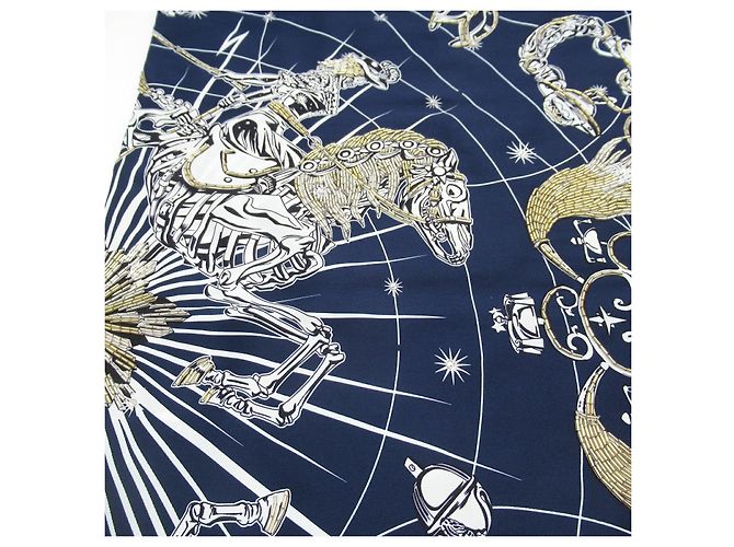 Hermès Bufanda de seda Hermes Chorus Stellarum Azul - vista 6