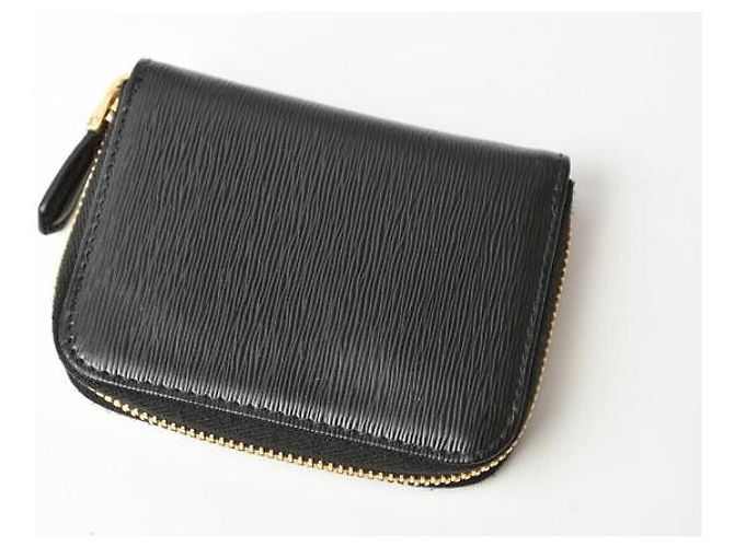 Mini portefeuille Prada VITELLO MOVE en cuir noir - vue 2