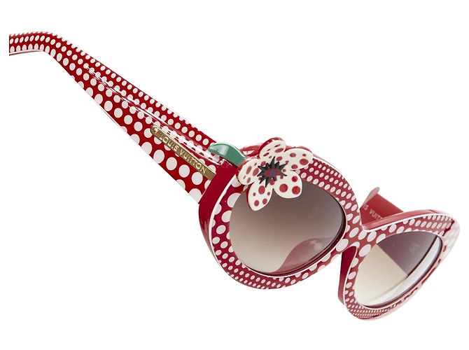 Gafas de sol con lunares florales Louis Vuitton Roja - vista 2