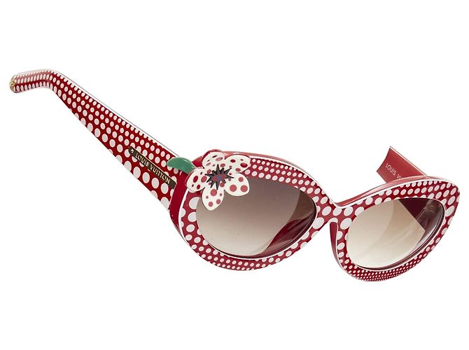 Gafas de sol con lunares florales Louis Vuitton Roja - vista 3