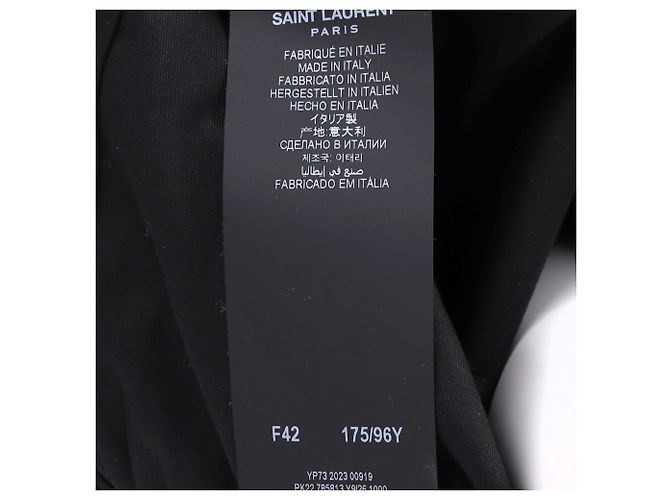 Mono de manga larga con cinturón de Saint Laurent en algodón negro - vista 5