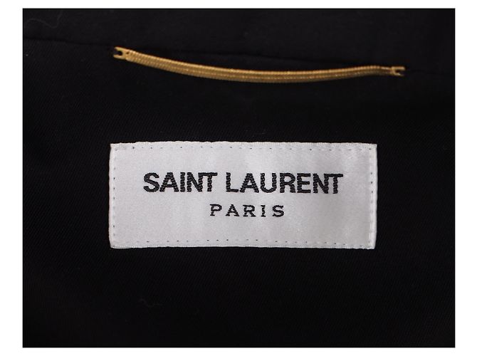 Mono de manga larga con cinturón de Saint Laurent en algodón negro - vista 9
