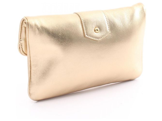 Clutch Slim in Pelle Louis Vuitton Sofia Coppola M95861 D'oro Metallico - vista 2