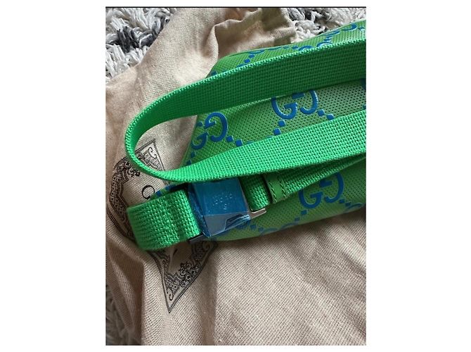 Gucci gg grüner Gürteltasche mit Monogramm Blau Hellgrün - Ansicht 11