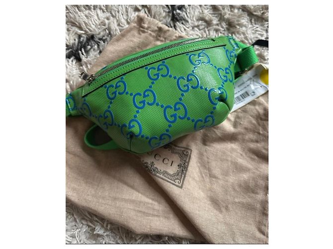 Gucci gg grüner Gürteltasche mit Monogramm Blau Hellgrün - Ansicht 12