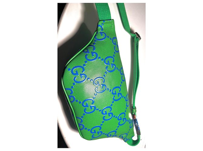 Gucci gg grüner Gürteltasche mit Monogramm Blau Hellgrün - Ansicht 6