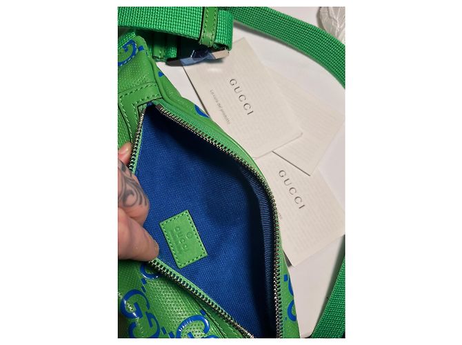 Gucci gg grüner Gürteltasche mit Monogramm Blau Hellgrün - Ansicht 7