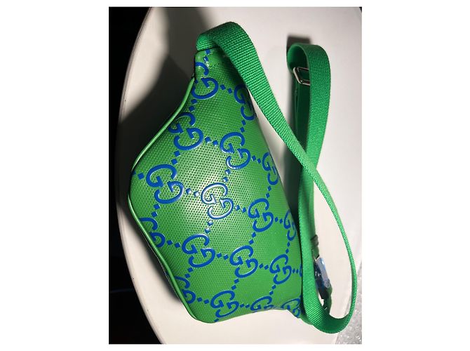 Gucci gg grüner Gürteltasche mit Monogramm Blau Hellgrün - Ansicht 9