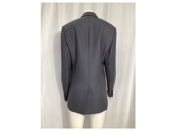 Blazer nero in lana con fodera obliqua a un bottone Dior - vista 10