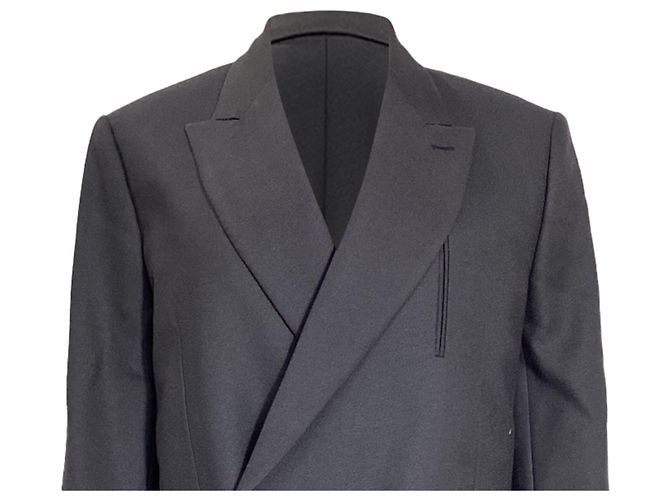 Blazer nero in lana con fodera obliqua a un bottone Dior - vista 2