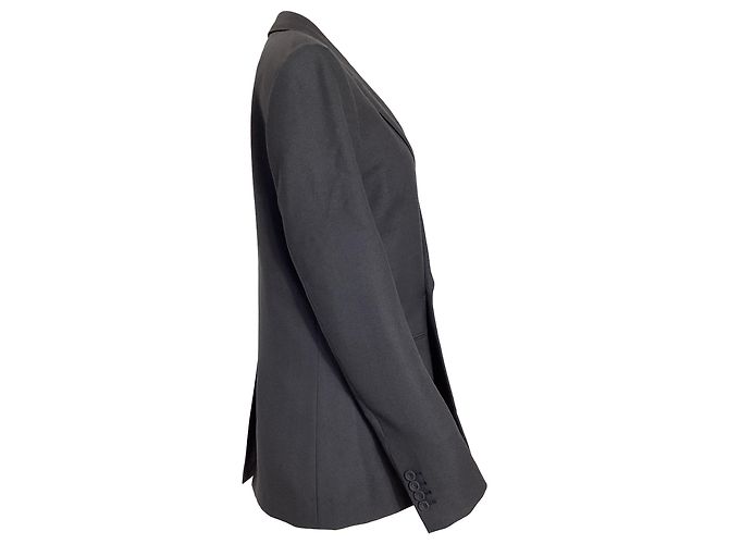 Blazer nero in lana con fodera obliqua a un bottone Dior - vista 3