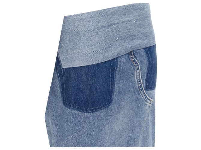 Saia de denim em patchwork desconstruído da Maison Martin Margiela - vista 2