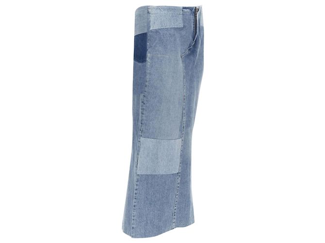 Saia de denim em patchwork desconstruído da Maison Martin Margiela - vista 3
