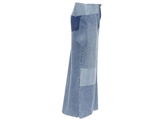 Saia de denim em patchwork desconstruído da Maison Martin Margiela - vista 4
