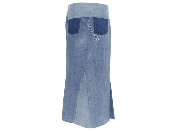 Saia de denim em patchwork desconstruído da Maison Martin Margiela - vista 5