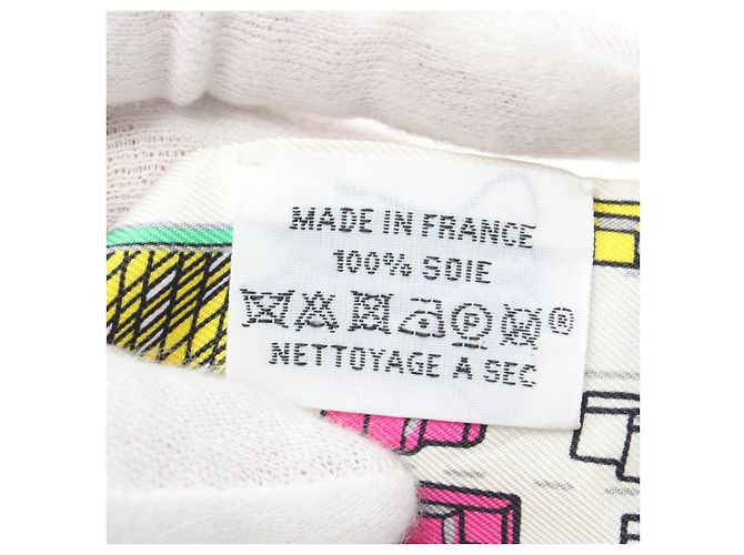 Hermès Hermes Silk Twilly PANTIN CITY Scarf White - view 3