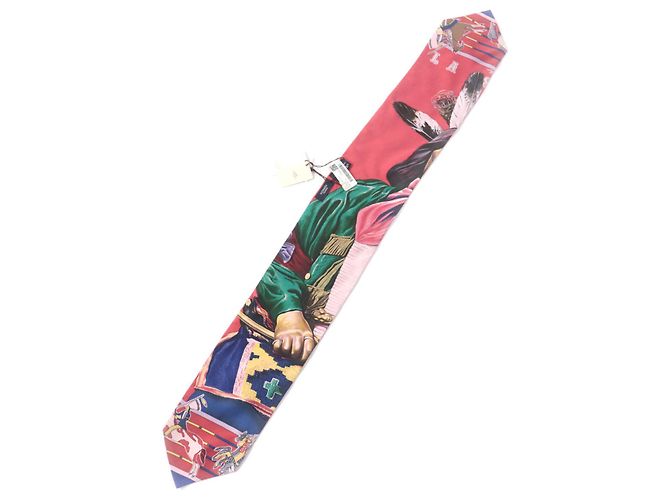 Hermès HERMES PANI LA SHAR PAWNEE Sciarpa in Seta Multico/Rosso Multicolore - vista 5