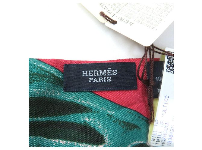 Hermès HERMES PANI LA SHAR PAWNEE Sciarpa in Seta Multico/Rosso Multicolore - vista 6