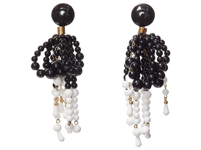 Orecchini a clip pendenti con nappina Marni Beads Drop Statement - vista 2