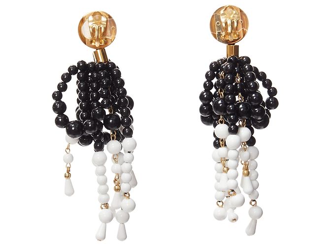 Orecchini a clip pendenti con nappina Marni Beads Drop Statement - vista 3