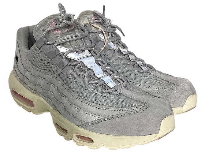 Sneakers Nike Air Max 95 Grigio Rosa in Camoscio Grigio - vista 4