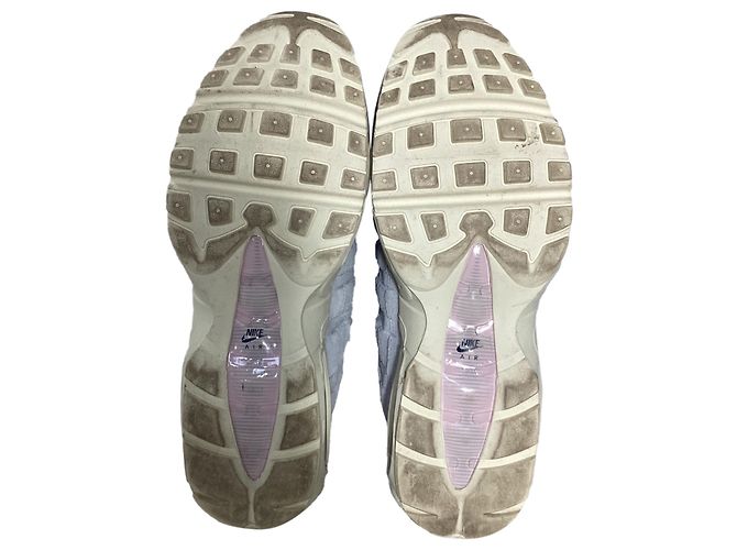 Sneakers Nike Air Max 95 Grigio Rosa in Camoscio Grigio - vista 5