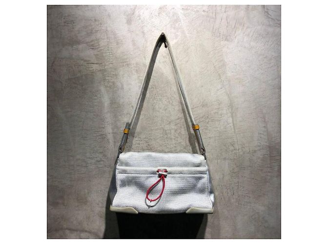 Borsa a Spalla in Rete Sportiva Prada Argento - vista 2