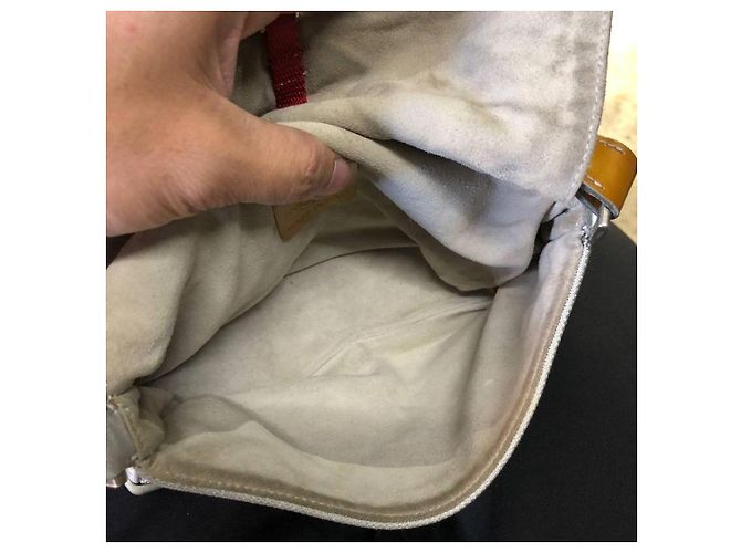 Borsa a Spalla in Rete Sportiva Prada Argento - vista 7